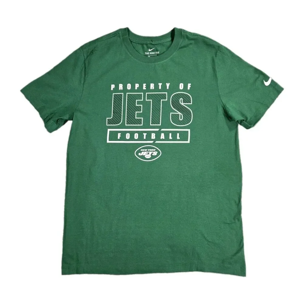 Mens Nike New York Jets Short Sleeve T Shirt Medium Green NFL Graphic Tee New